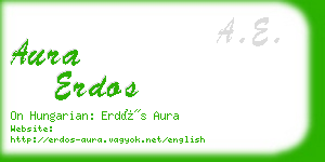 aura erdos business card